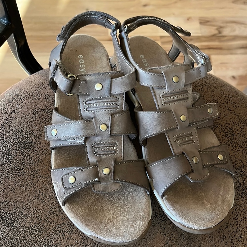 Easy Spirit Tan Sandals Comfy Leather Womens 6
